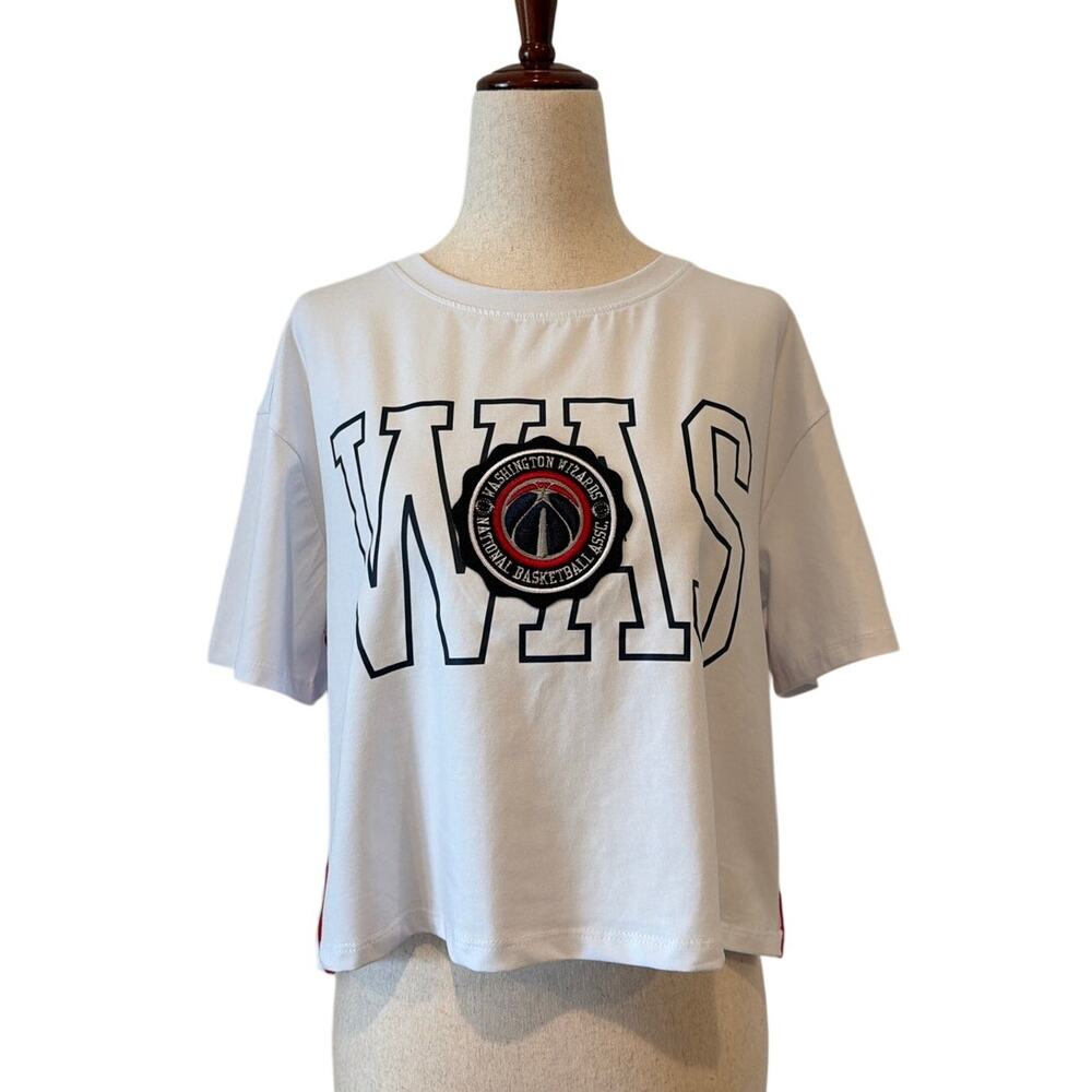 NWT Pro Standard Washington Wizards Boxy Cropped T-Shirt, White, Women's Medium